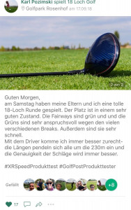 In der Golf Post App wurde die Community schon während des Tests auf dem Laufenden gehalten. (Foto: Golf Post)