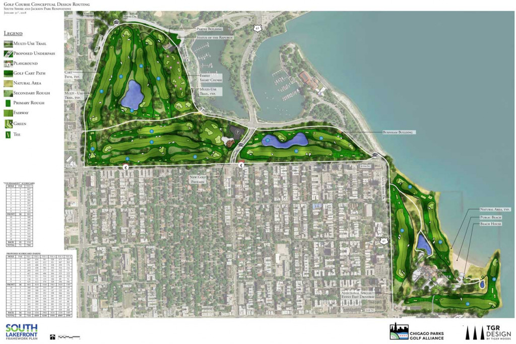 Der komplette Plan für South Shore und Jackson Park. (Foto: tgrdesign.com)