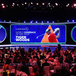 Tiger Woods konnte nicht persönlich bei der Verleihung erscheinen aber er nahm eine Video-Botschaft auf. (Foto: Getty)