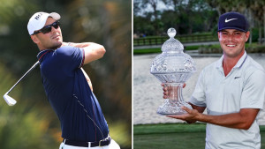 Keith Mitchell (re.) gewinnt sein erstes Turnier auf der PGA Tour, während Martin Kaymer am Finaltag Probleme hat. (Foto: Getty / @jacknicklaus)