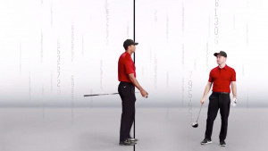 Tiger Woods und Conor Moore im neuen Werbespot. (Foto: Twitter/@TigerWoods)