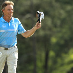 Bernhard Langer bedankt sich in der ersten Runde des US Masters 2019 bei seinen Fans. (Foto: Getty)