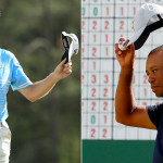 Bernhard Langer (l.) und Tiger Woods zeigen in der ersten Runde des US Masters 2019 gute Leistungen. (Foto: Getty)
