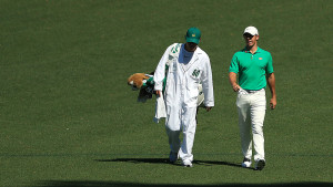 Rory McIlroy mit seinem Caddie beim US Masters 2019. (Foto: Getty)