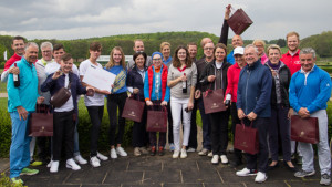 Die Gewinner des Am-Am Turniers im GC Düsseldorf-Grafenberg. (Bild: GC Düsseldorf-Grafenberg)