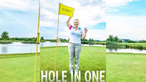 Herzlichen Glückwunsch zum Hole-in-One an Ulrike Werner im West Golf. (Bild: West Golf)