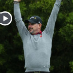 Rory Sabbatini jubelt nach seinem Hole-in-One bei der US Open 2019. (Foto: Getty)