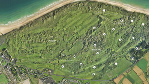 Der Royal Portrush Golf Club von oben. (Bildquelle: Royal Portrush)