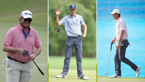 Harry Higgs (l.), Brandon Todd (m.) und Scottie Scheffler (r.) führen das Feld der Bermuda Championship nach zwei Runden an. (Bildquelle: Getty)