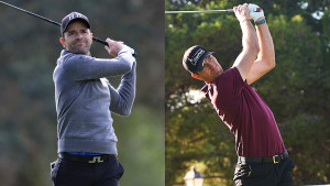 Marcel Schneider (li.) und Sebastian Heisele gehen mit Siegchancen in die Finalrunde des Challenge Tour Grand Final. (Foto: Getty)