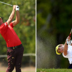 Adam Scott und Hurly Long auf der zweiten Runde der Australien PGA Championship. (Foto: Getty)