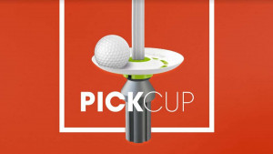 Der Pick Cup sorgt für weniger Kontakt dem Golfplatz und erlaubt kontaktloses putten. (Foto: pitchfix.com)