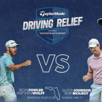 Das TaylorMade Driving Relief der PGA Tour: Rickie Fowler und Matthew Wolff gegen Dustin Johnson und Rory McIlroy. (Foto: Twitter @TOURMISS)