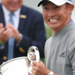 Collin Morikawa und die Wanamaker Trophy bei der PGA Championship 2020. (Foto: Getty)