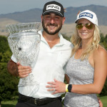 Stephan Jäger posiert mit seiner Frau Shelby zum Siegerfoto. (Foto: Getty)