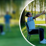 Patrick Emery und Paul Hirschmann mit dem Medizinball. (Foto: Golf Post)