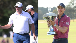 Sepp Straka und der frisch gebackene Sieger auf der PGA Tour, Carlos Ortiz (r.). (Foto: Getty)