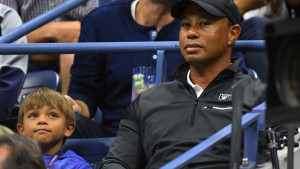 Tiger Woods und sein Sohn Charlie bei der Tennis US Open 2017 (Foto: Getty)