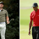 McIlroys' und Woods' Reaktionen auf die verhauenen Schläge (Foto: Getty)
