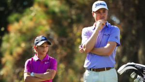 Charlie Woods und Justin Thomas verstehen sich prächtig. (Foto: Getty)