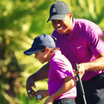 Charlie Woods beeindruckte nicht nur seinen Vater am ersten Tag der PNC Championship. (Foto: Getty)