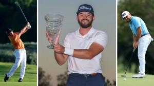 Alex Cejka, Hayden Buckey und Stephan Jäger (von links nach rechts) beim LECOM Suncoast Classic der Korn Ferry Tour. (Foto: Getty / Twitter @KornFerryTour)