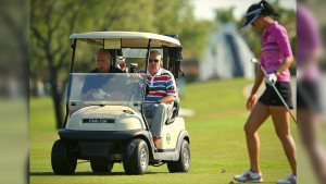 Rush Limbaugh, Rudy Giuliani und Michelle Wie (von links nach rechts) beim Els for Autism Pro-am im Jahr 2014. (Foto: Getty)