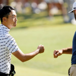 Kevin Na und Dustin Johnson duellierten sich beim WGC - Dell Technologie Match Play (Foto: Getty)