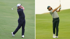 Jon Rahm und Tommy Fleetwood spielen sich sicher ins Viertelfinale (Foto: Getty)