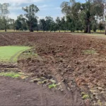 Nein, das ist kein Acker, sondern ein Golfplatz in Australien, der in einer Vandalismus-Attacke umgepflügt wurde. (Foto: Youtube/@Golf NSW)