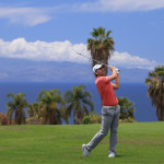 Von Dellingshausen spielt vor herrliche karibischen Panorama (Foto: Getty)