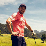 Schauspieler Daniel Buder hat auf dem Golfplatz gerne eine gute Zeit. (Foto: Marcus Feld)