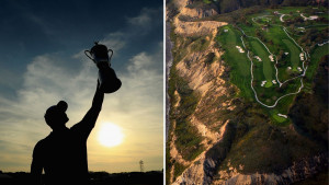 Links das Objekt der Begierde, rechts Torrey Pines, Austragungsort der US Open 2021. (Foto: Getty)