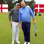Lee Westwood und Thomas Björn auf einer Proberunde im Renaissance Golf Club (Foto: Getty)