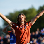 Tommy Fleetwood nach seinem Sieg im Foursome im Ryder Cup 2018 (Foto: Getty)