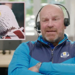 Thomas Björn macht Telefondienst im Ryder-Cup-Fundbüro. (Foto: Twitter.com/@RyderCupEurope)