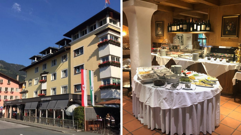 Sporthotel Reisch im Zentrum von Kitzbühel -beim Frühstücksbuffet fehlt nichts. (Fotos: Jürgen Linnenbürger)