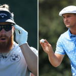 Haben sich unter die besten 16 bei der Professional Long Drivers Championship gespielt: Martin Borgmeier (li.) und Bryson DeChambeau. (Foto: Getty)