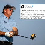Phil Mickelson macht seinem Ärger auf Twitter Luft. (Foto: Getty/ Twitter @philmickelson)