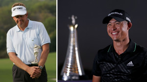 Ein Vergleich zwischen Colin Montgomerie und Collin Morikawa. (Foto: Getty)