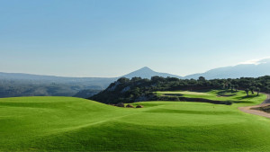 Sattes Grün auf dem International Olympic Academy Golf Course. (Foto: Costa Navarino)