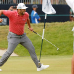 Jon Rahm beim Jubel auf Loch 18 (Foto: Getty)