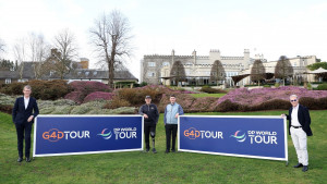 Freuen sich auf die neue G4D Tour: Tony Bennett, Mike Jones, Kipp Popert und Keith Pelley, Chef der DP World Tour. (Foto: Getty Images)