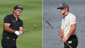 Zwischen Saudi-Liga und PGA Tour: Phil Mickelson und Bryson DeChambeau. (Foto: Getty)