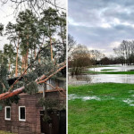 Umgestürzte Bäume und Überschwemmungen: So sah es auf vielen Golfplätzen in Deutschland nach dem Unwetter aus. (Foto: Instagram/@gcstdionys; Facebook/@GolfclubOsnabruckDutetalEv)