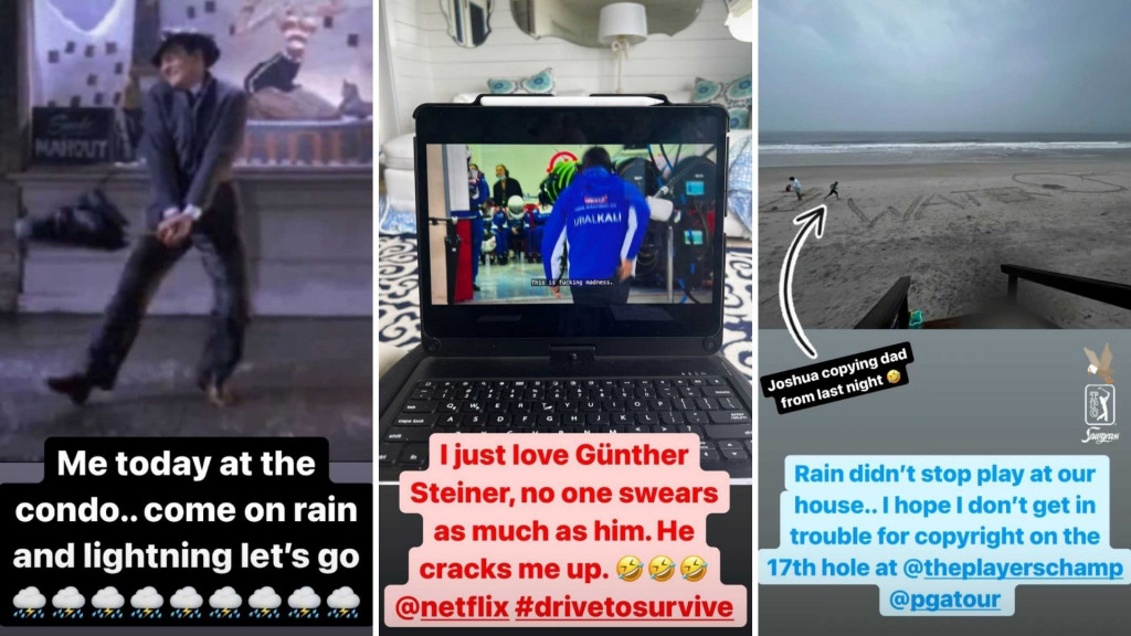 Poulter hofft auf Regen, guckt Netflix und begutachtet das "Inselgrün". (Foto: Screenshot Instagram/@ianjamespoulter)