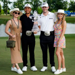 Zwei Freunde gewinnen im Team: Patrick Cantlay und Xander Schauffele mit ihren Partnerinnen nach dem Sieg bei Zurich Classic auf der PGA Tour. (Foto: Getty)