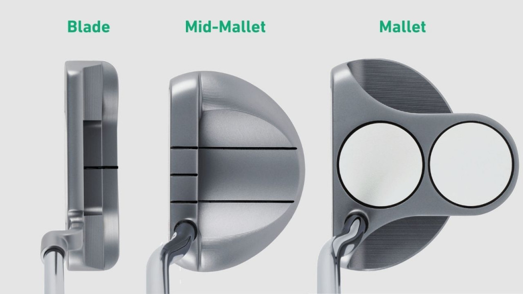 Innerhalb der Putter-Kategorien Blade, Mid-Mallet und Mallet gibt es natürlich noch etliche Varianten, aber die Tendenzen zwischen den Modellen sind klar zu erkennen. (Foto: Odyssey)