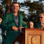 Seit einer Woche im Besitz des Green Jackets: Scottie Scheffler. (Foto: Getty)