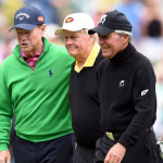 Drei Freunde: Tom Watson, Jack Nicklaus und Gary Player während des Par 3 Contest beim US Masters 2018. (Foto: Getty)